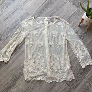 🎊Forever21 Sheer Lace Top